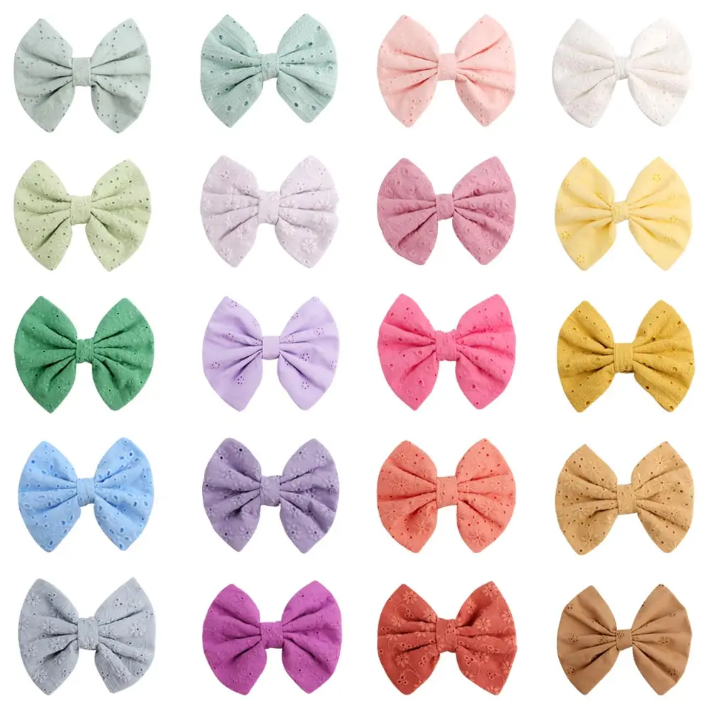 

ncmama 4.7 inch Cotton Sailor Bow Hair Clips Baby Girls Kids Hair Bows Clips Barrettes Hairbow Hairgrips Headwear Accessories