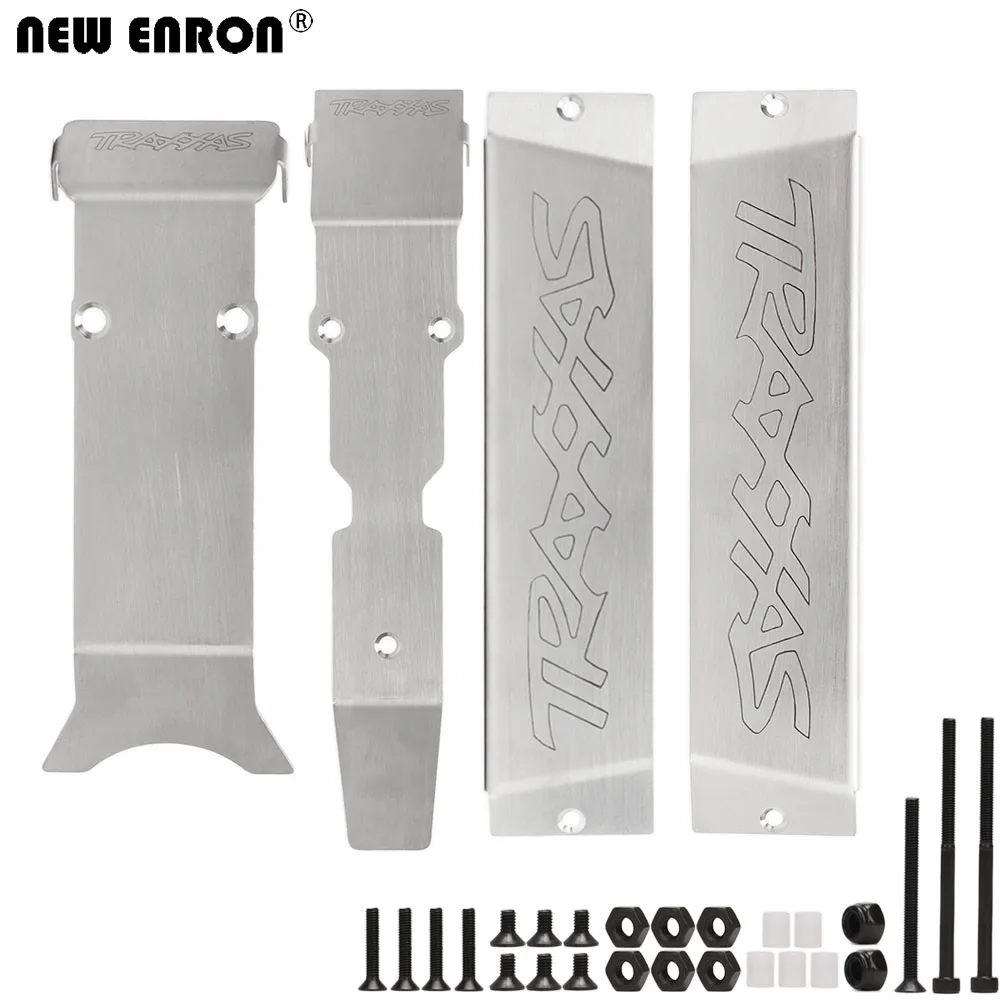

NEW ENRON Stainless Steel Chassis Armor Protection Skid Plate for RC Car 1/10 Traxxas REVO (53097) E-Revo 2.0 VXL 86086-4 Summit