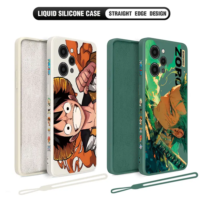 

Anime Boys Luffys Zoro Phone Case For Xiaomi Redmi 12C 10 10C 10A 9 9T 9A A1 K20 K30 K40 Pro Plus 4G 5G Liquid Silicone Cover