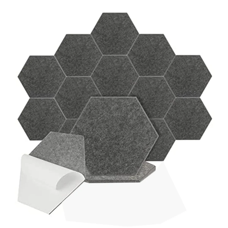 16 Pack Acoustic Panel Hexagon Sound Insulation Foam Wall Panels Self-Adhesive For Recording Studio Etc