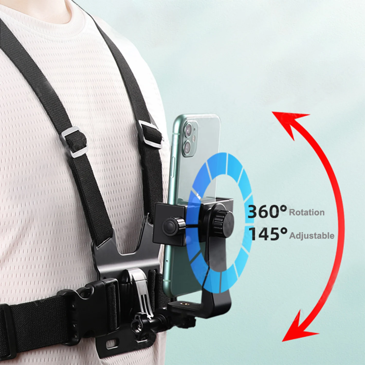 mobile phone chest mount harness strap holder cell phone clip action camera pov for huawei samsung iphone plus free global shipping