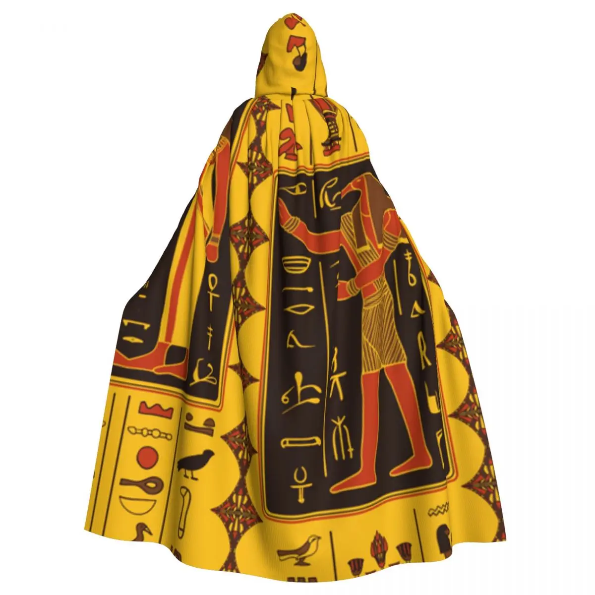 

Unisex Adult Egyptian Gods And Hieroglyphs Cloak with Hood Long Witch Costume Cosplay