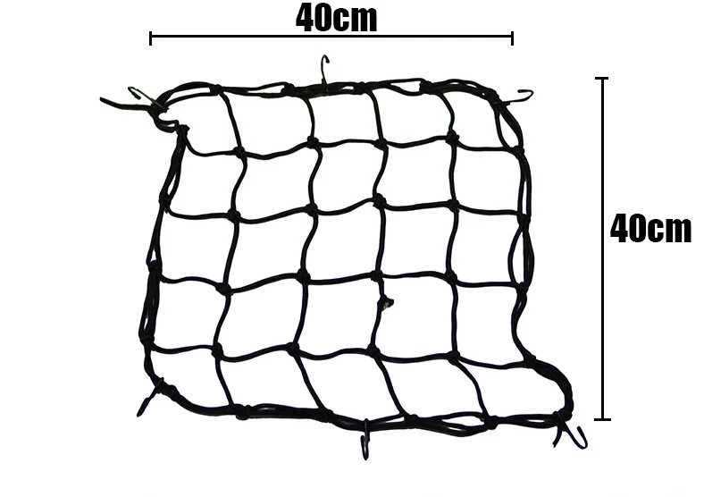 

Сетка Для Багажа Мотоцикла 30x30/40x40 См С 6 Крючками, Эластичный Резиновый Держатель Для Топливного Бака, Велосипедная Сетка