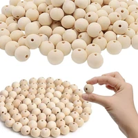 wood beads natural round wooden loose beads wood spacer beads for craft making decorations and diy crafts 68121418202530
