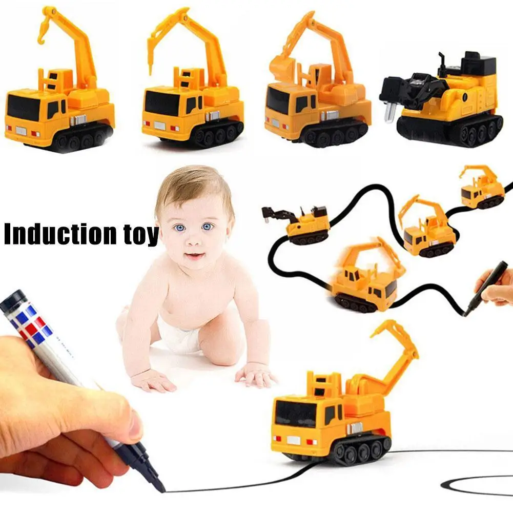 

Волшебный трек Индуктивные игрушки инженерный автомобиль интеллектуальное развитие детская игрушка для рисования индукционная линия Follow K7E2