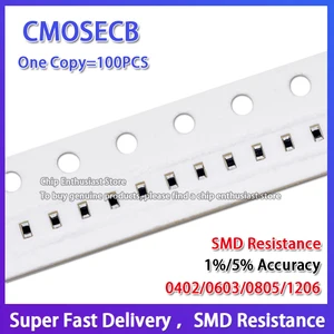 100PCS Resistance 0402 10R (10R0) 1% 10R RC0402FR-0710RL Chip Resistor 1/16W Accuracy1% 1.0X0.5MM SMD 1005