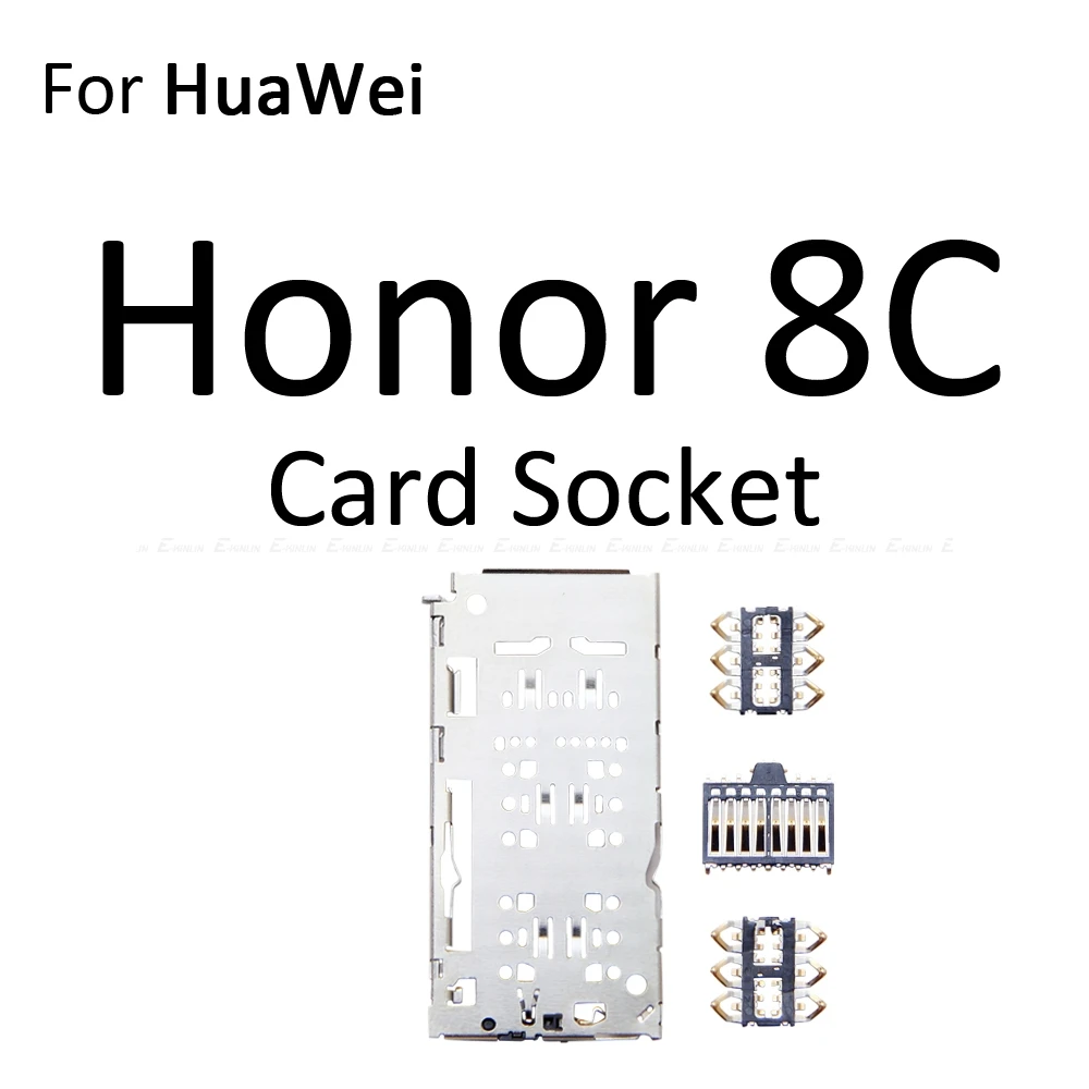 Держатель гнезда для Sim-карты Micro SD слот лоток считыватель HuaWei Honor 8C 8X 8A Pro адаптер