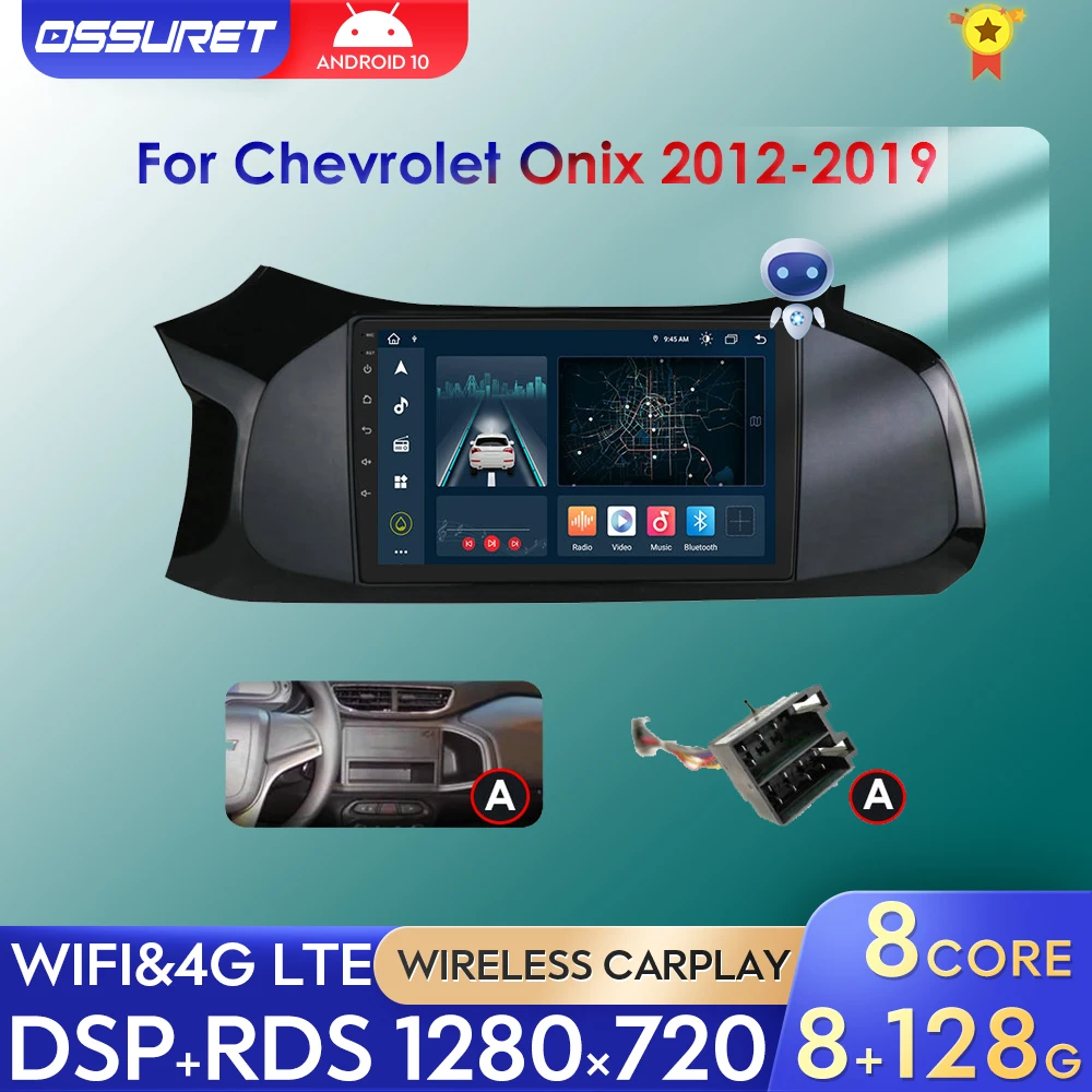 

Автомобильный радиоприемник 9 дюймов, Android 10, Carplay AI для Chevrolet Onix 2012-2019, 2din, автомагнитола, стерео, видео, аудио, мультимедийный плеер, навигатор...