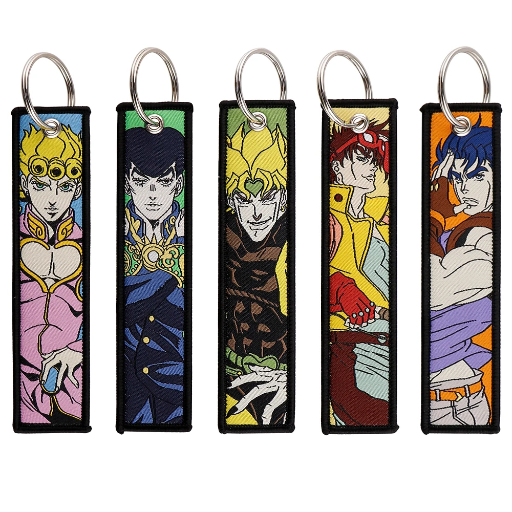 

1 шт., брелок для ключей с вышивкой в стиле аниме