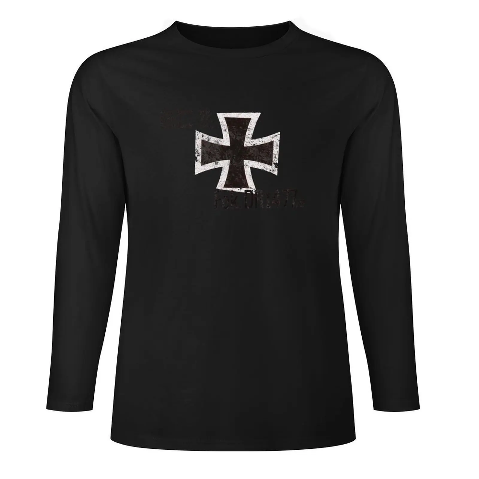 Red Baron's Fokker DR.1 Triplane Vintage Insignia WW1 Длинная футболка с графикой черная одежда в стиле