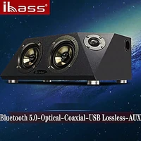 125w bluetooth speaker tv soundbar hifi stereo subwoofer active soundbox home theater music center supports fiber coaxial aux