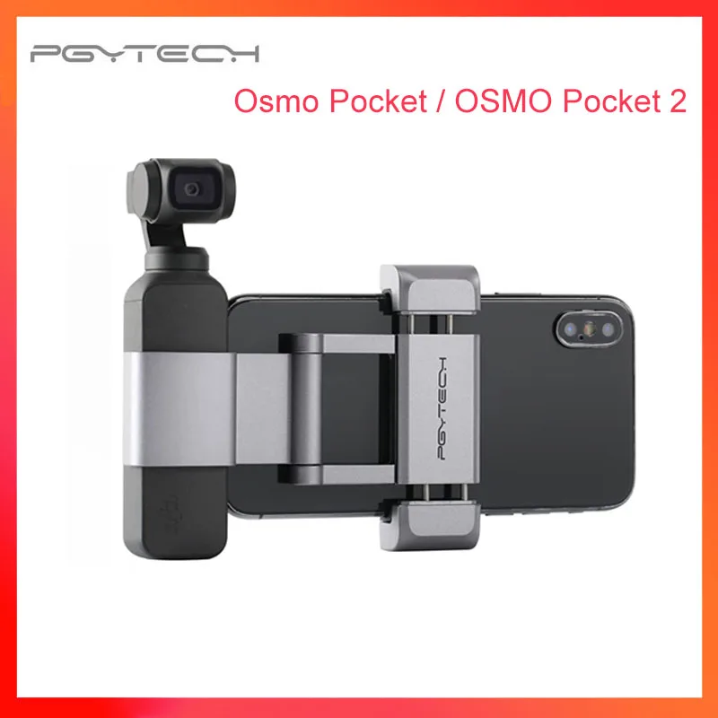 

PGYTECH For DJI Osmo Pocket / OSMO Pocket 2 Phone Holder Plus 1/4 screw Handheld Phone Bracket Osmo Pocket /Pocket 2 Accessories