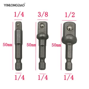 Новинка, 3 шт.комплект, хром-ванадиевая сталь, адаптер с шестигранным хвостовиком на удлинительные сверла 14 