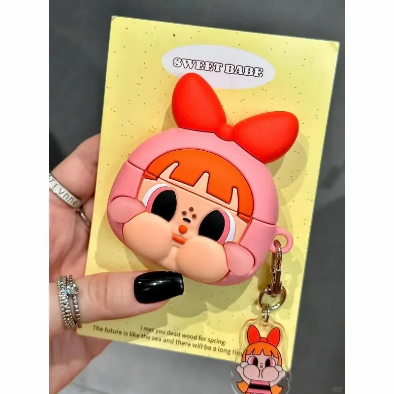 Фото Защитный чехол с героями мультфильмов The Powerpuff Girls Season airpodspro, чехол для беспроводных Bluetooth-наушников Apple 1/2 поколения, новый 3 №5