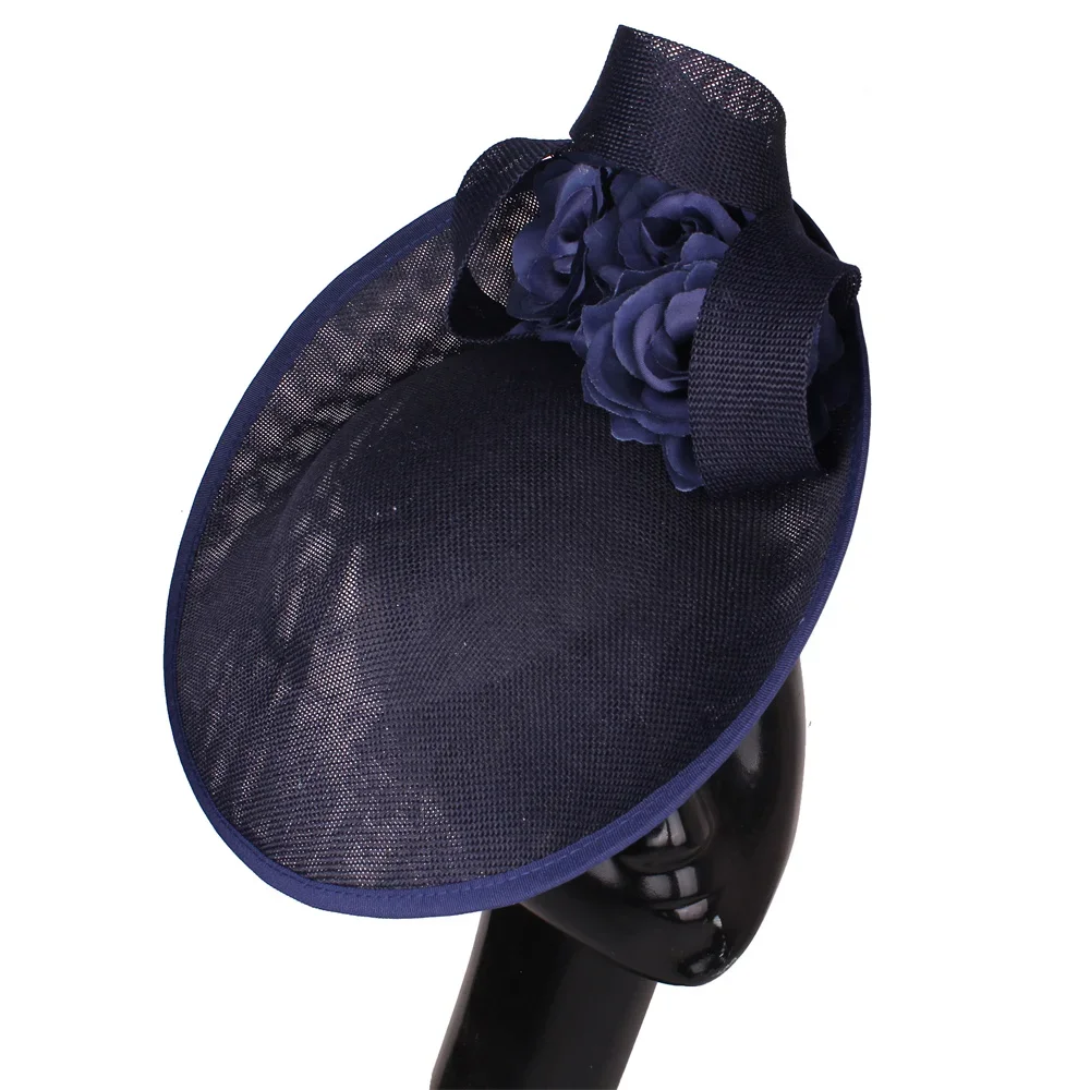 Официальная Женская Вуалетка большая шляпа для гонок Федора с цветочным декором