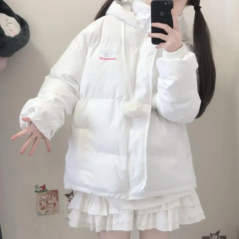 

Cinnamoroll Sanrio плюшевая кавайная мультяшная Милая утолщенная хлопковая куртка с капюшоном аниме плюшевые игрушки для девочек детские игрушки подарок на день рождения