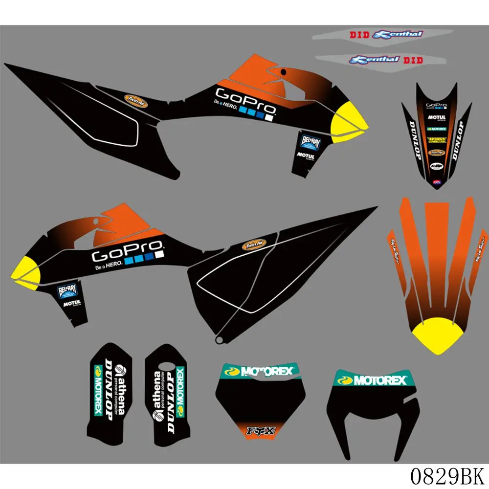 

Full Graphics Decals Stickers Motorcycle Background Custom For KTM 125 250 350 450 500 525 SX SXF 2019-2020 EXC XC XCF 2020
