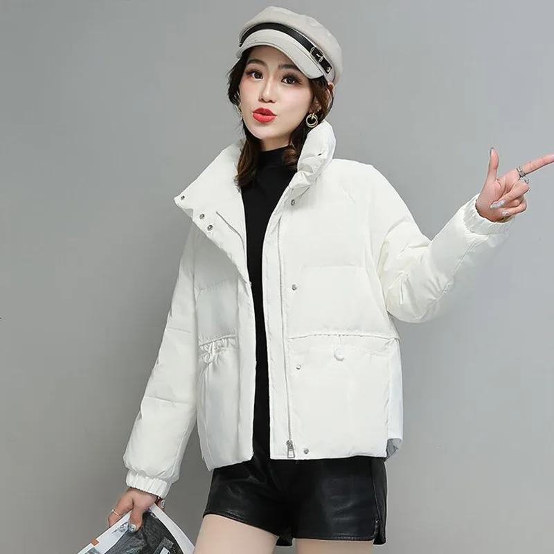 PinkyIsBlack 2022 New Autumn Winter Women's Short Jacket Stand Collar Bread Coat Windproof Cotton Padded Winter Women Clothing