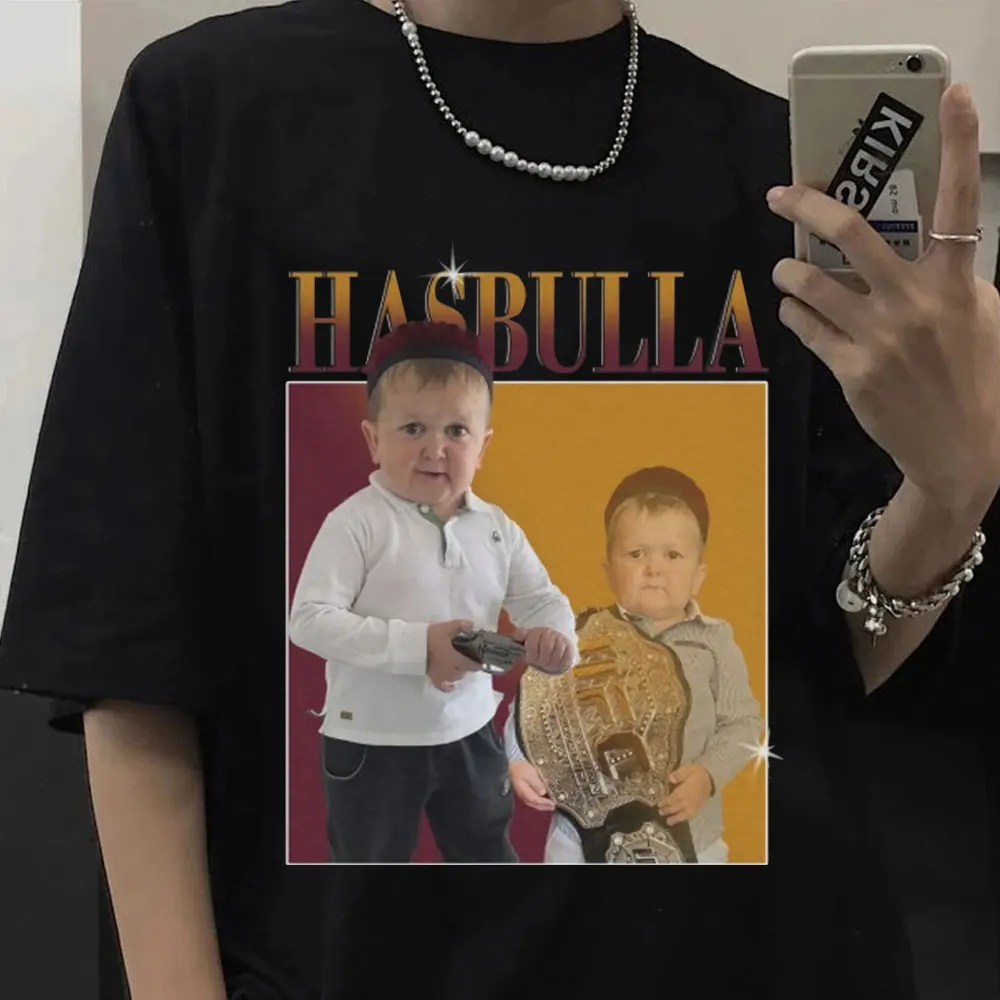 

Футболка Hasbulla Magomedov Hasbula burгир с графическим принтом Футболки унисекс мини Khabib Meme футболки хлопковые повседневные свободные футболки оверса...