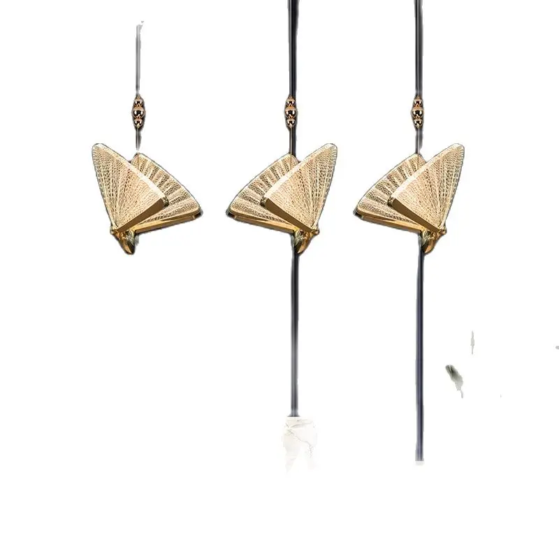 

2022 New Butterfly Ramp Nordic Bedside Chandelier Luxury StaircaseLamp Modern Minimalist Bedroom Lamp hall Restaurant Art Lamp