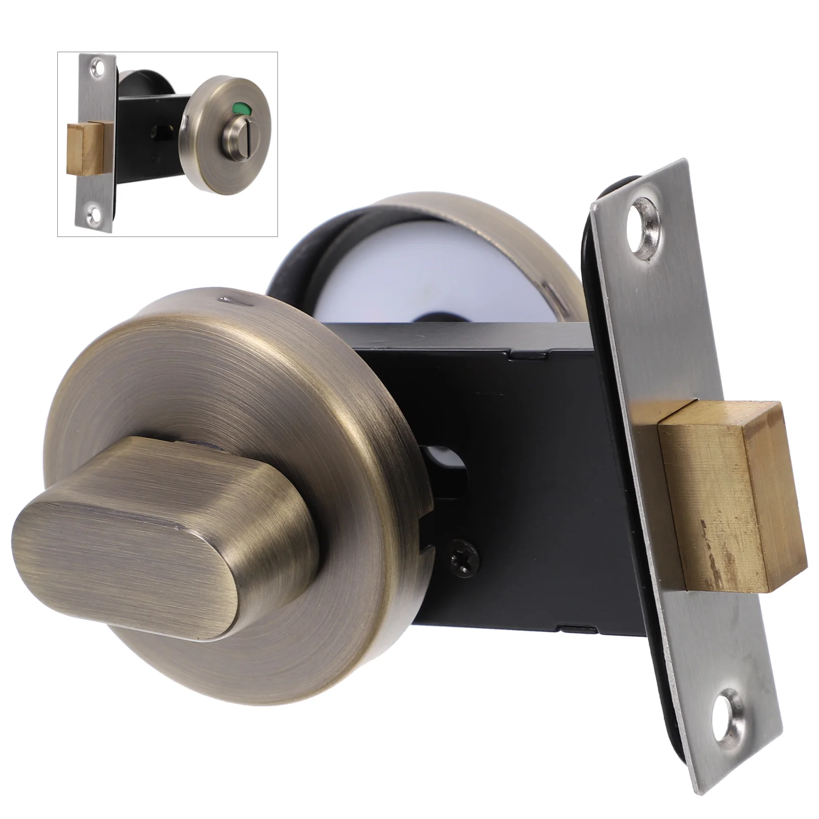 

Bathroom Indicator Lock Toilet Locks Commercial Door Shower Latch Stainless Steel Occupied Sign Rv Keyless Knob