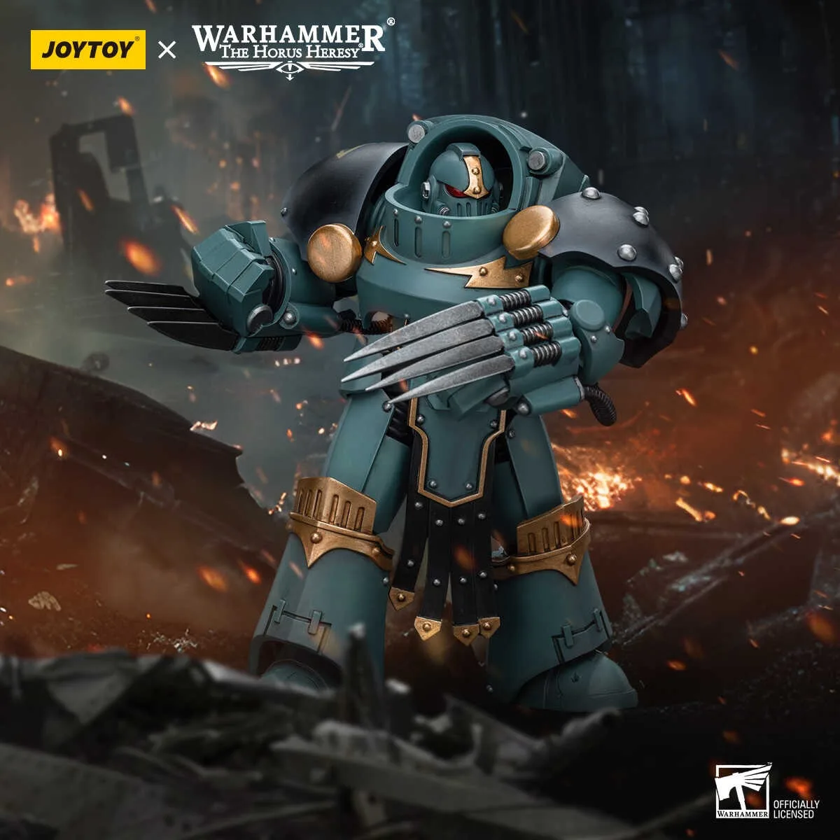 Фигурки Joytoy Warhammer 1/18 Sons of Horus Tartaros Terminator Squad с Lightning Claws модель игрушки подарки для