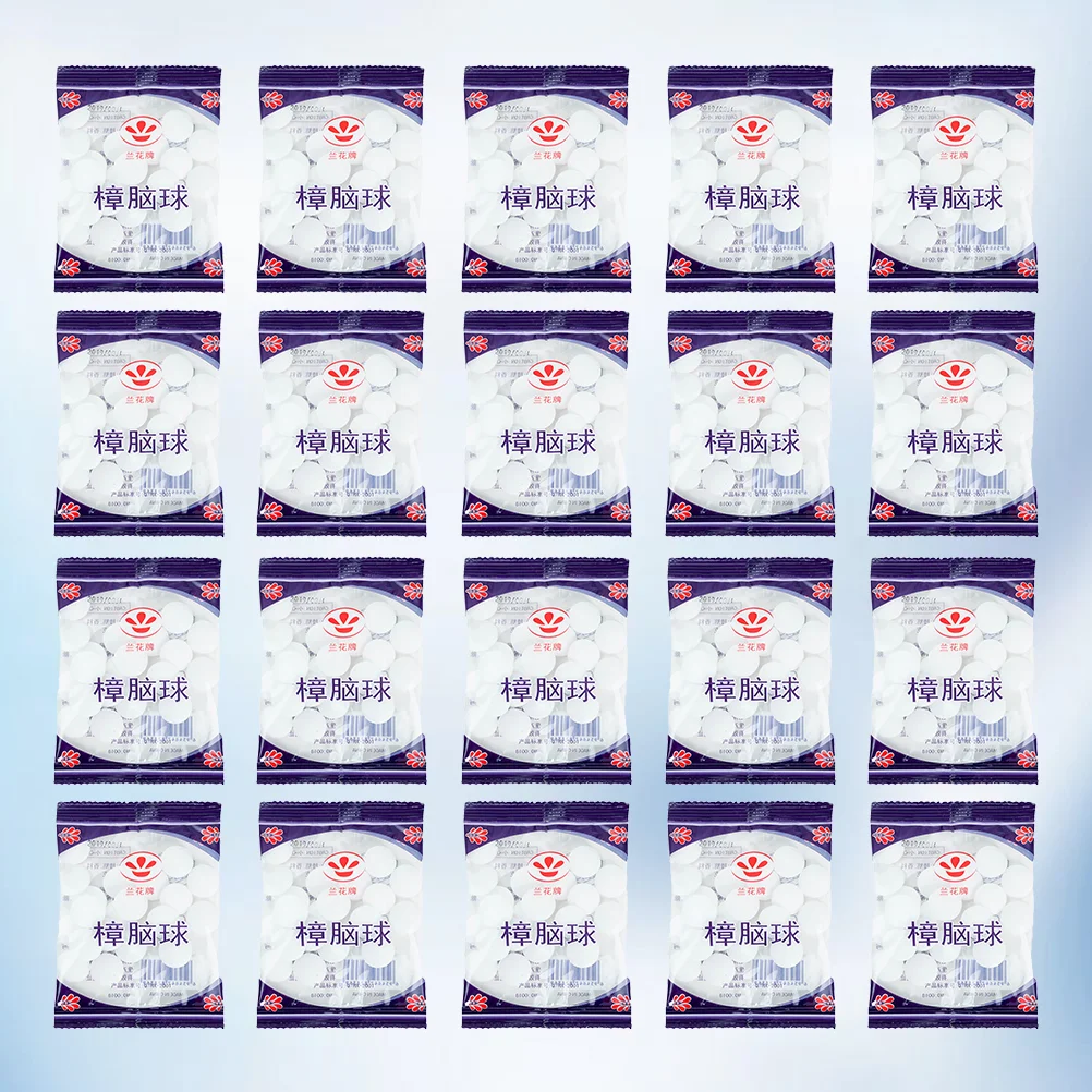 

20 Packs Ball Drawer Aromatherapy Wood Bug Wardrobe Health White