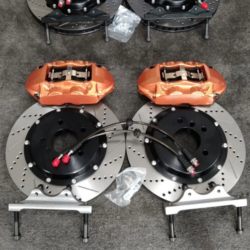 Набор тормозных суппортов Dicase Gold 6 с просверленным и шлицевым роторным диском для