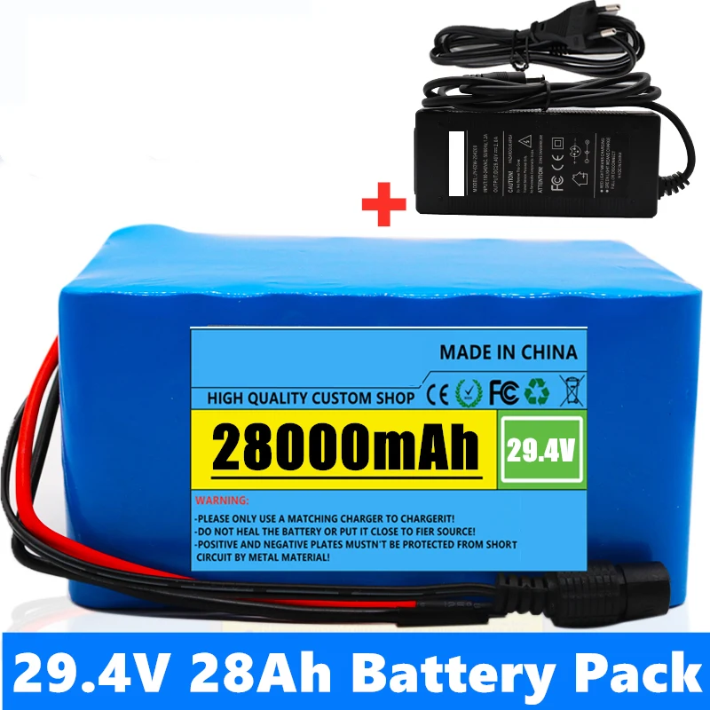 

Genuine 24 V 28ah Battery Pack 250W 350W 29.4V 7s5p, for Bag Wheelchair Electric Bicycle Lithium Ion Battery + 29.4V 2A Charger