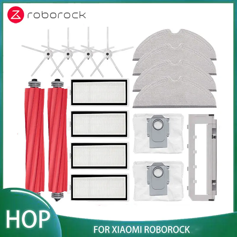 Робот-пылесос Roborock Q7 / Q7+ / Q7 Max+, роликовая щетка Hepa-фильтр, боковая щетка, ткань для швабры