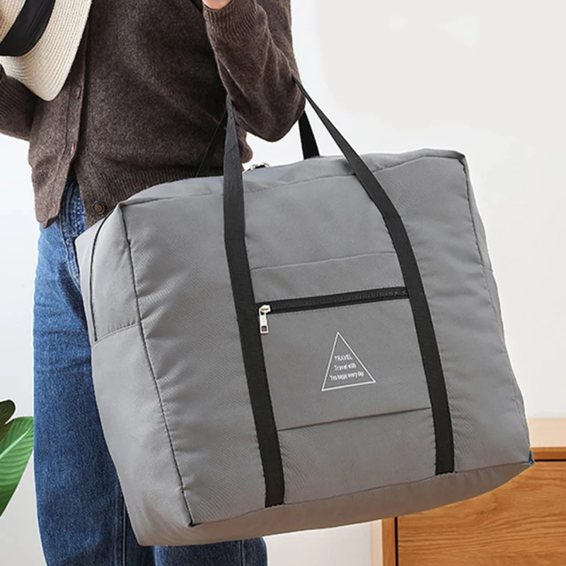 

Large Capacity Folding Luggage Bag Thickening Oxford Cloth Travel Duffel Bags Sturdy Moving House Storage Bag