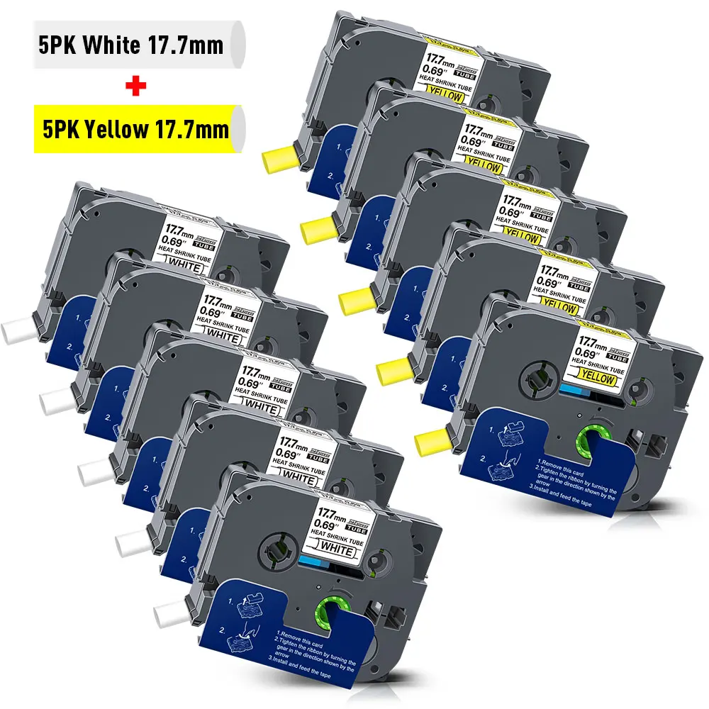 

10 шт., совместимая термоусадочная трубка Brother hse241 hse641