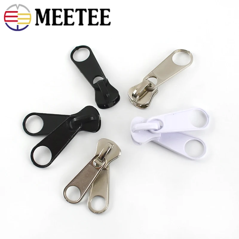 

Meetee 10pcs 10# Resin Zipper Head Slider for Double Side Resin Zip Outdoor Backpack Bags DIY Garment Sewing Accessories AP603