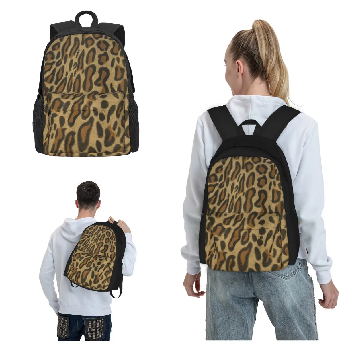 

Leopard Skin Pattern Bookbag Lightweight Tackle The Day With Confidence Armed With Our Reliable Backpacks High School College