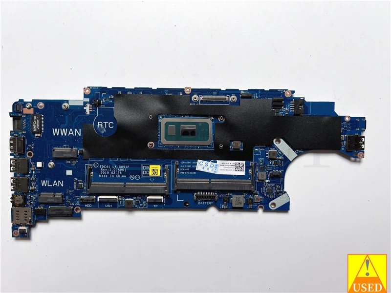 

USED Laptop motherboard for Dell 5490 03CY3R SRFFX i5-8265U LA-G891P Fully tested 100% work
