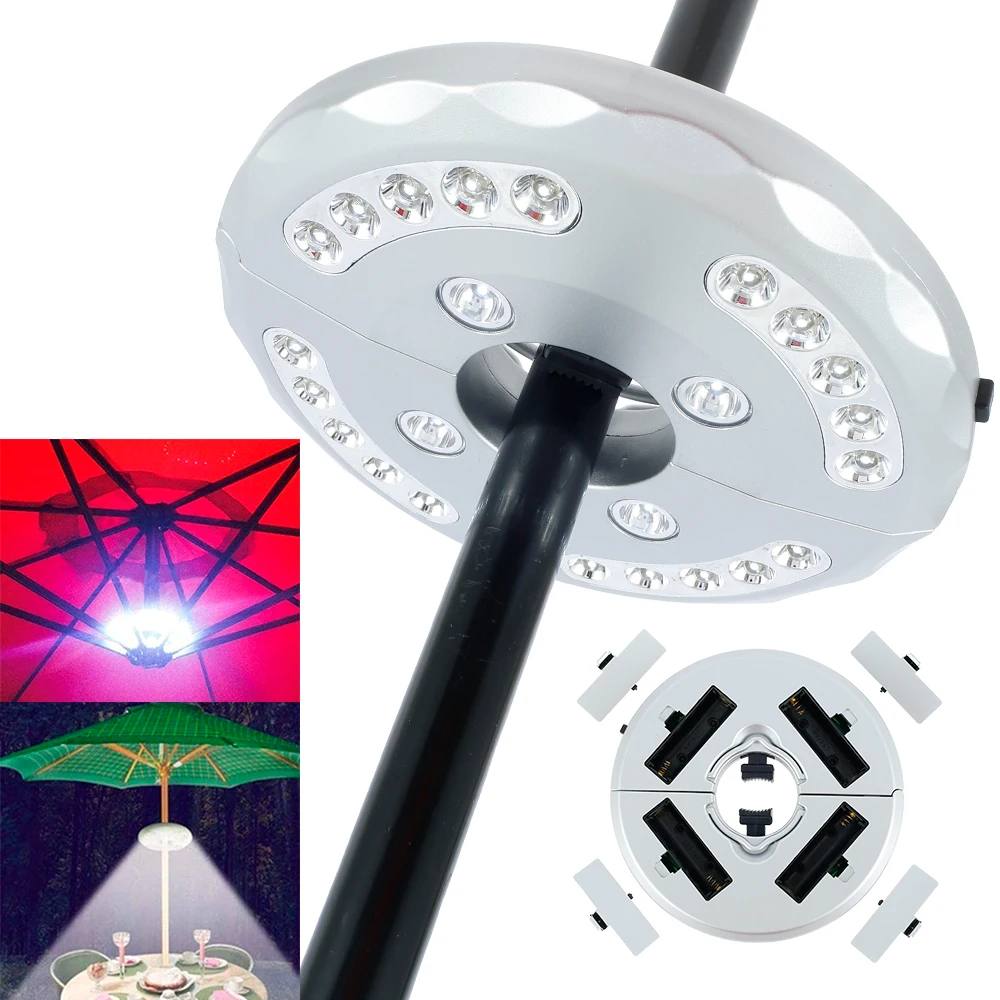 

NewLED Cordless Parasol Lights, Patio Umbrellas Camping Tents Wireless Lamp, Battery Operated Umbrella Light