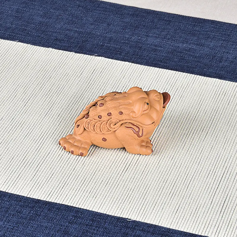 Yixing бутик с фиолетовым песком Золотая жаба НЕОБРАБОТАННАЯ руда ручной работы