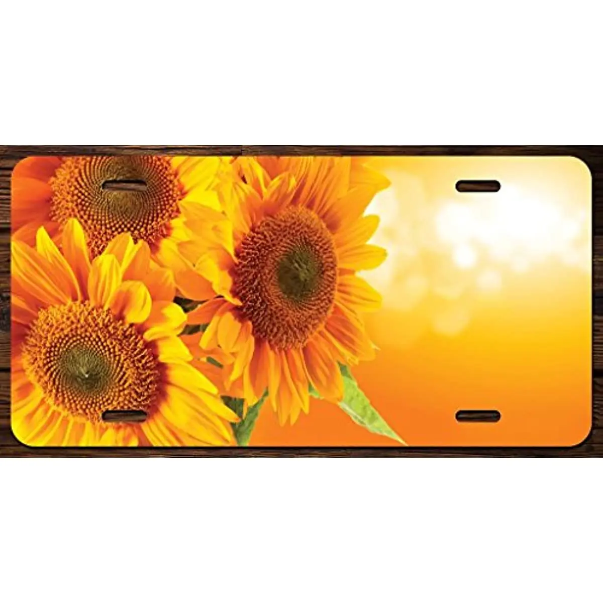 

Yellow Sunflowers Vanity Front License Plate Tag Printed Full Color