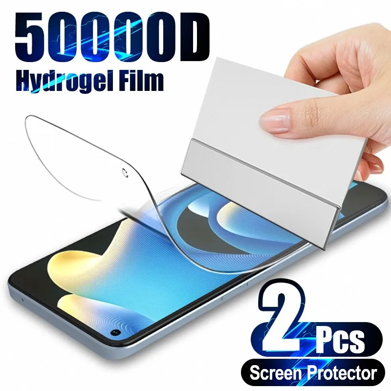 

2Pcs Full Cover Hydrogel Film For Realme GT NEO 2 3 8i 9 7 6 Pro C15 C12 C11 Screen Protector Narzo 30 X2 X50 X7 5 Pro C3 XT V5