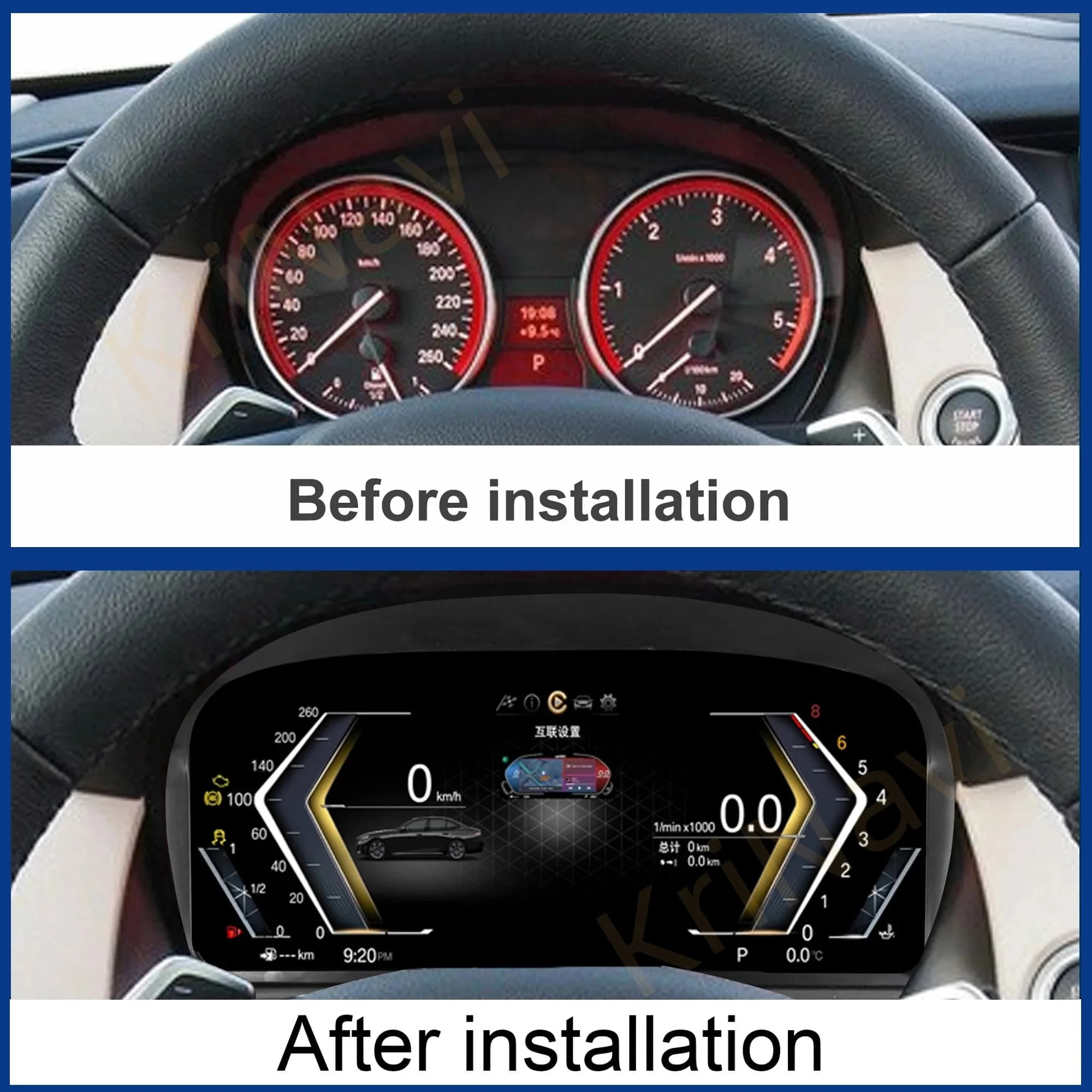 Фото Цифровая приборная панель для BMW X1 E84 2006-2015, ЖК-спидометр, приборная панель, одометр, 10-дюймовый HD-экран, Carplay, Plug-and-Play №2