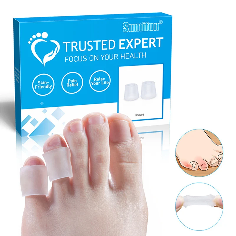

8pc Silicone Gel Little Toe Tube Blisters Corrector Pinkie Protector Gel Sleeve