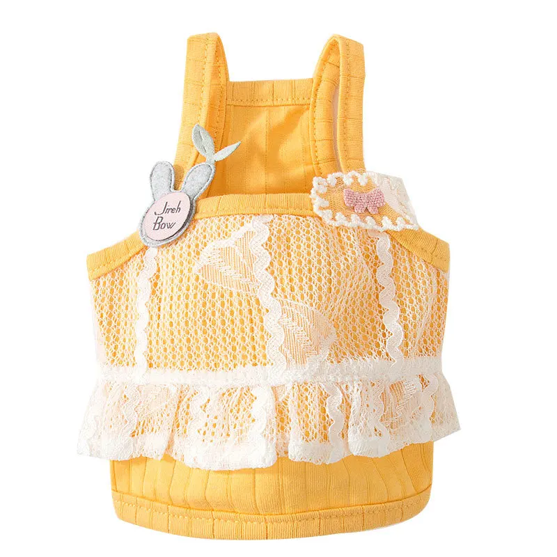 Кружевное платье с кроликом щенком жилет для домашних животных кошка на весну и