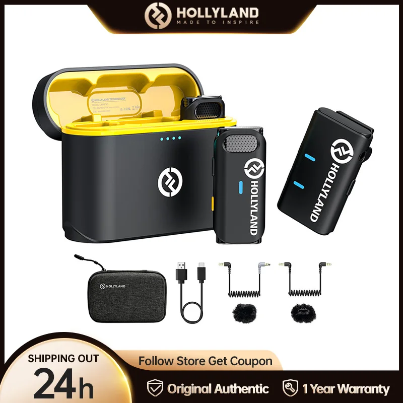 Беспроводной петличный микрофон Hollyland Lark M1, 2,4 ГГц, футов