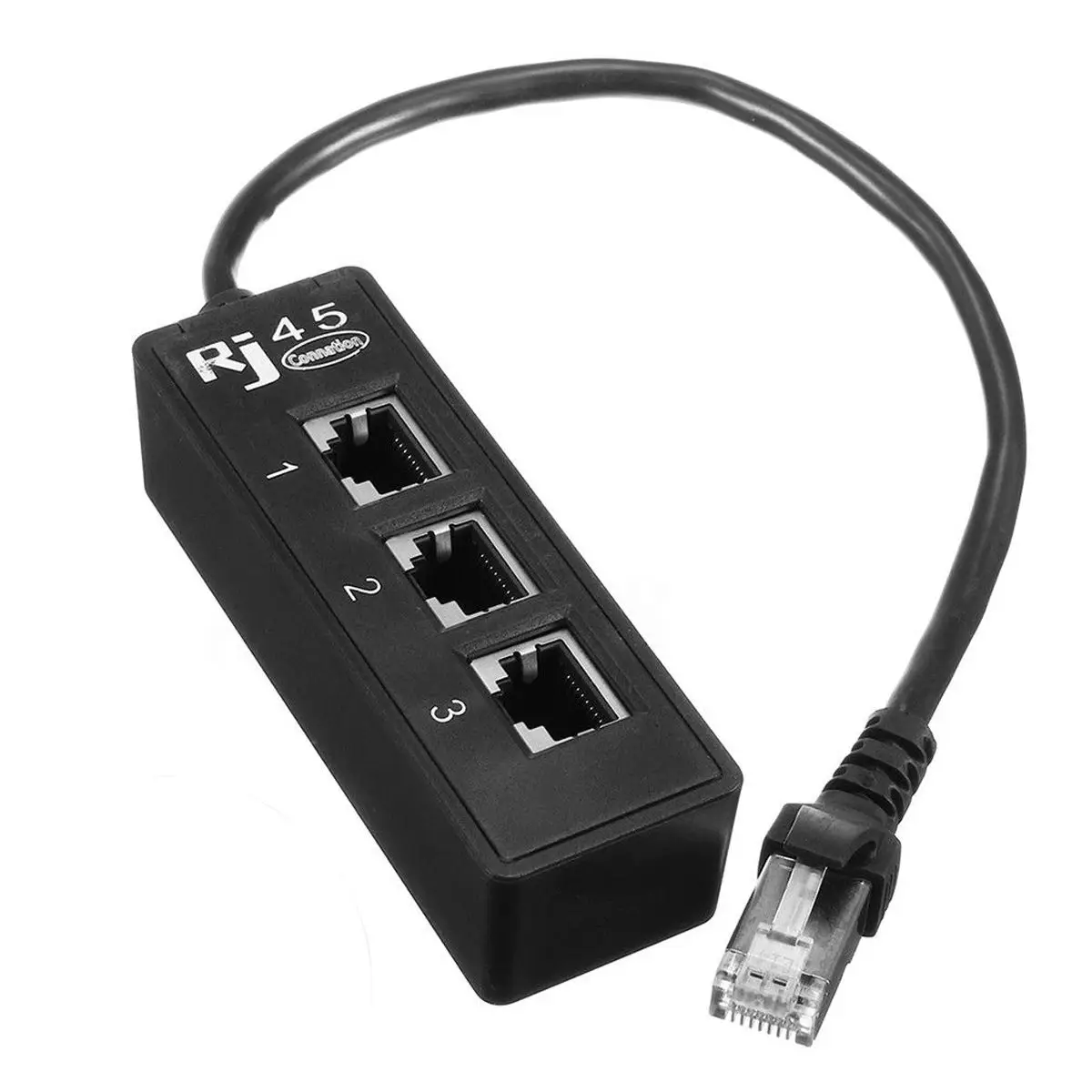 

Сетевой удлинитель RJ45 папа к 3 RJ45 мама разветвитель кабеля LAN Ethernet