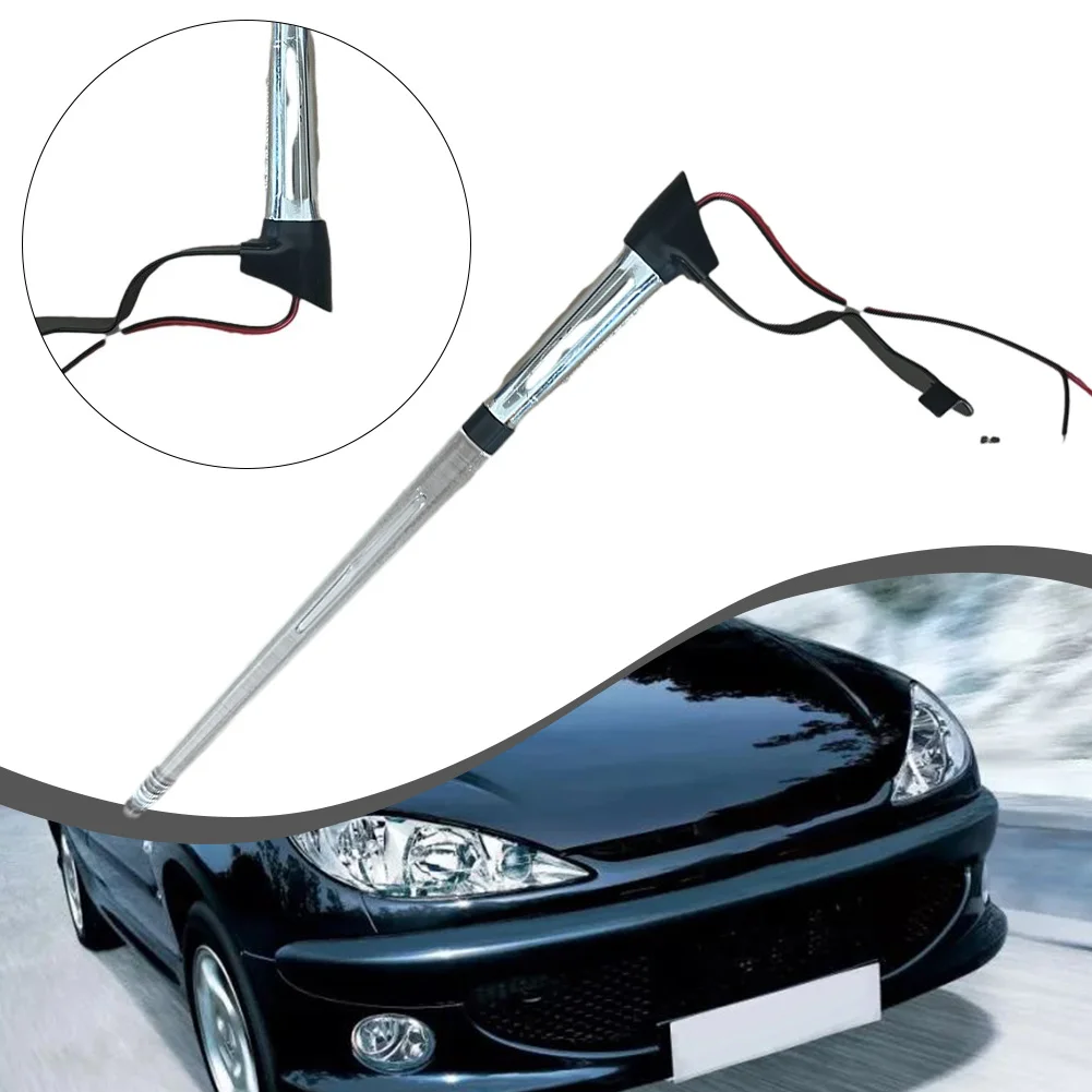 

1 Pc Universal Car External Light Antenna Mast Vehicle Accessory 12V Flag Pole Light Antenna Fits Most Car Models Exterior Parts