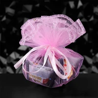 2040pcs organza drawstring bag round bottom small ribbon net yarn candy box birthday party wedding favors gift packaging bag
