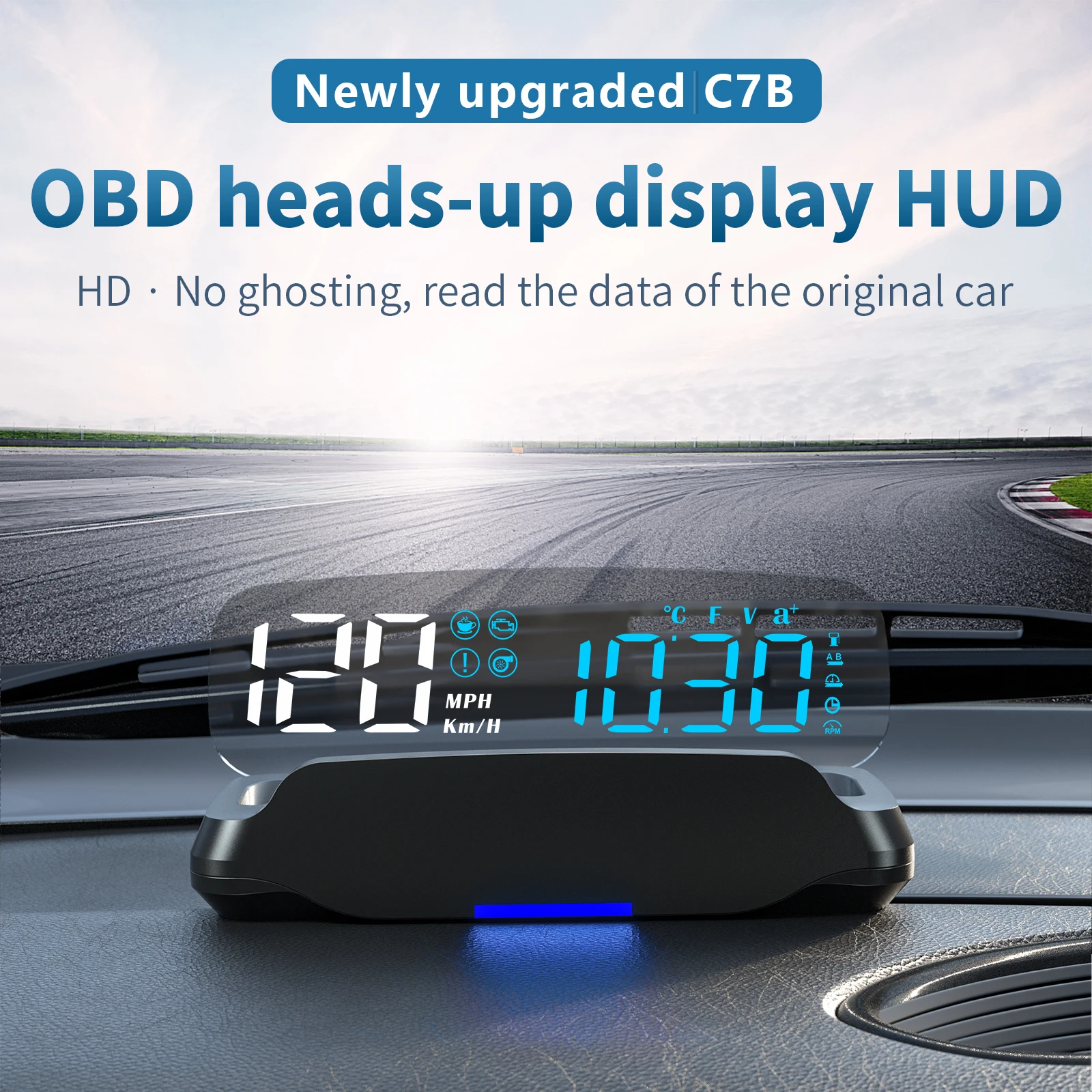 C7B OBD HUD Автопроектор Проекционный дисплей Спидометр Электроника Автомобильные
