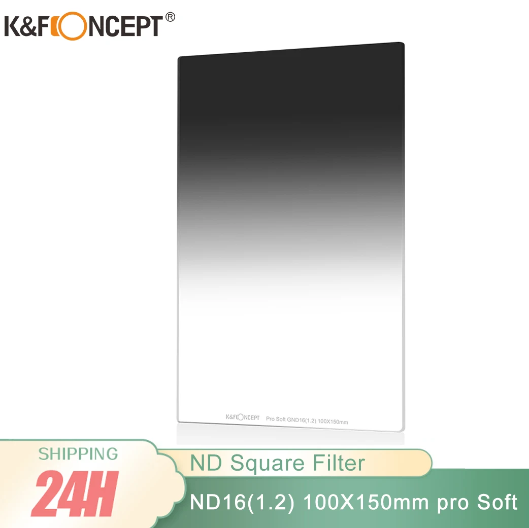 

K & F Concept ND16 (1,2) квадратный фильтр нейтральной плотности ND16 многослойный 100x150мм pro мягкий градиент совместимый с сумкой для крепления