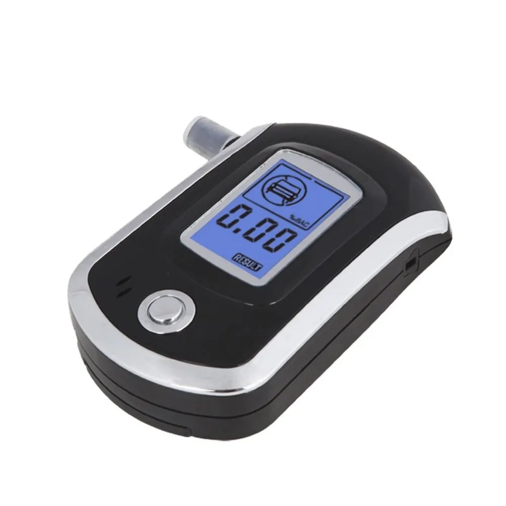 

High Accuracy Professional Police Digital Breath Alcohol Tester Breathalyzer Analyzer Detector Test Device LCD Screen AT-6000