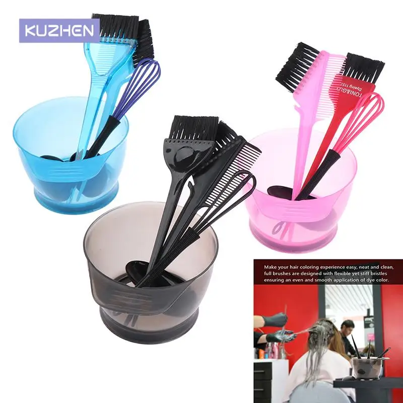 

5PCS Hair Dye Color Brush Bowl Set with Ear Caps Dye Mixer Hair Tint Dying Coloring Applicator Hairdressing Styling Accessorie